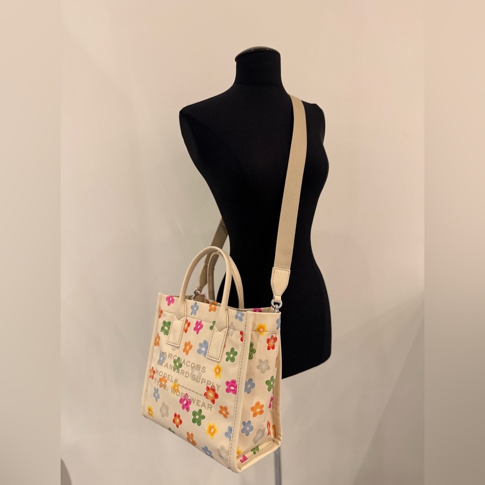 NWT Marc Jacobs medium standard supply flower tote - white multi